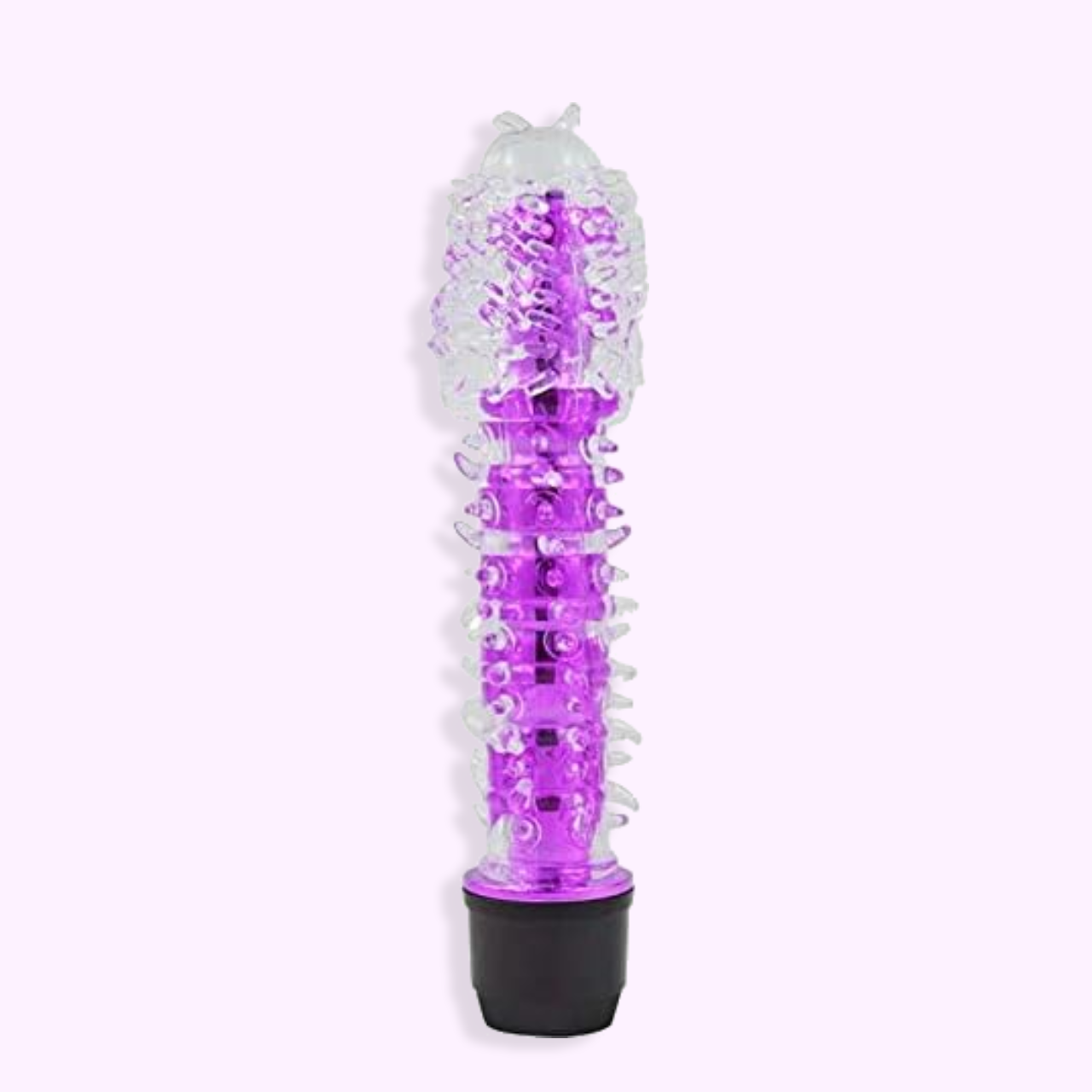 Crystal Spiked Fluorescent Stick Single Vibrator